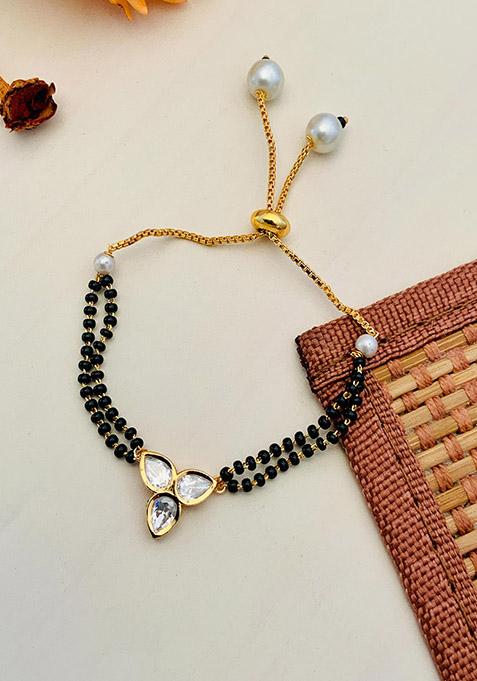 Gold Plated Cubic Zircon American Diamond Mangalsutra