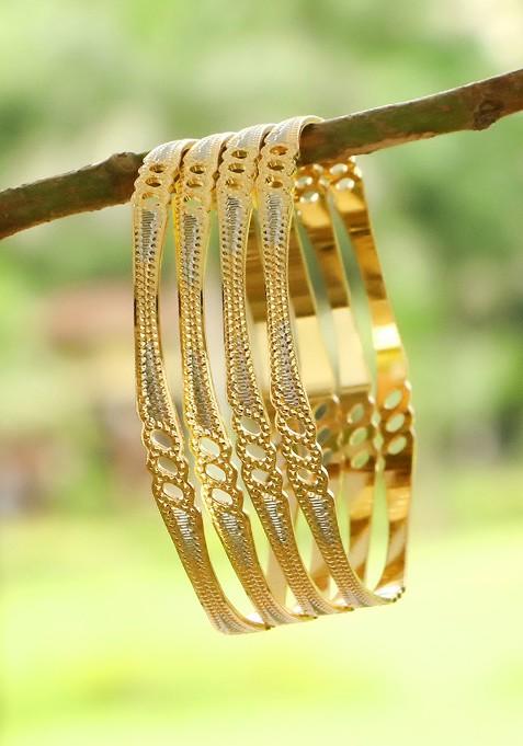 Gold Plain Gold Plated Bangle