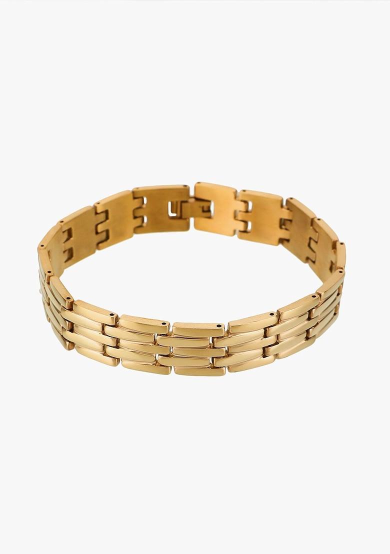 Gold Plain Gold Plated Bracelet For Men