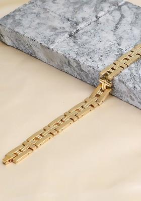 Gold Plain Gold Plated Bracelet For Men