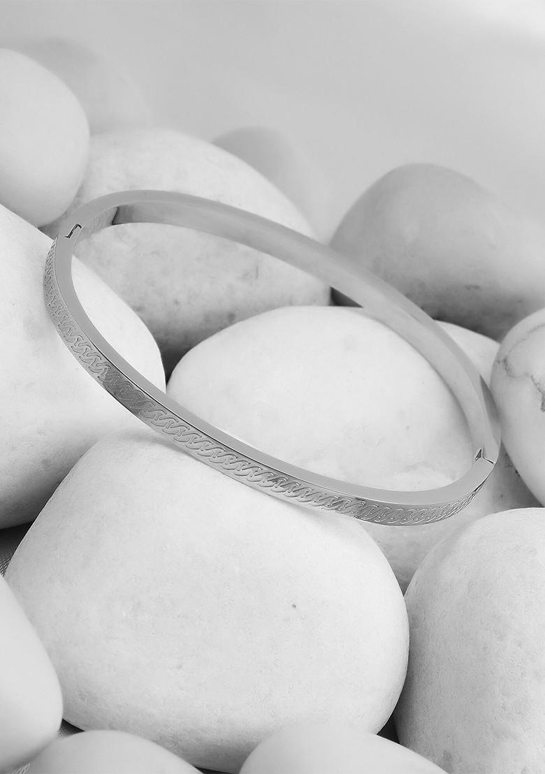 Silver Plain Silver Plated  Bracelet