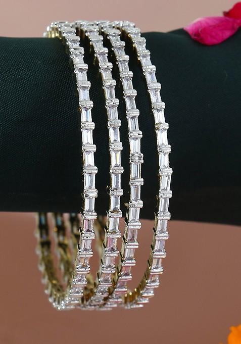 White Plain Gold Plated Bangle