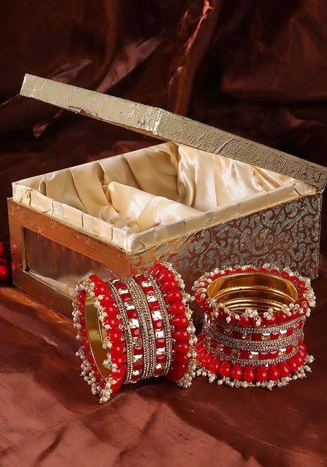 Gold Stone Studded  Gold Plated Bangle