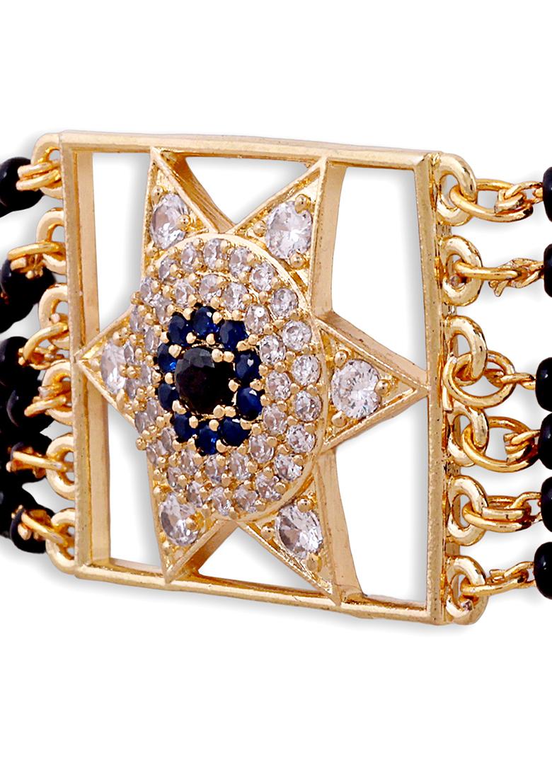 Gold Plated Cubic Zircon American Diamond Mangalsutra