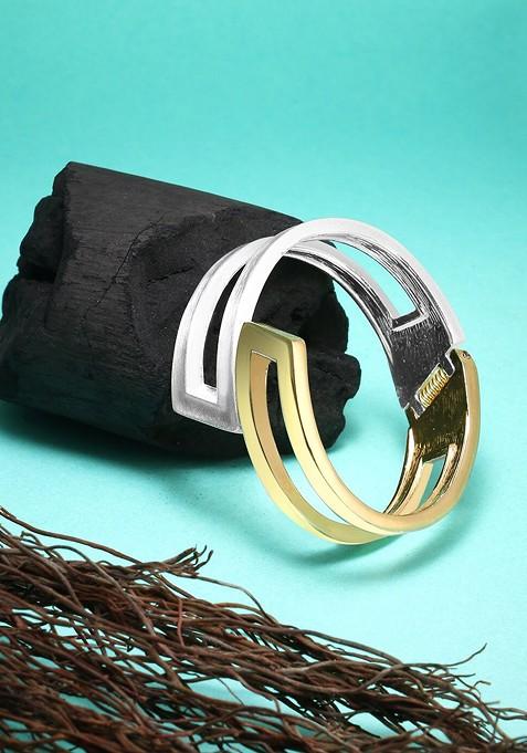 Silver Handcrafted  Gold Toned Bracelet