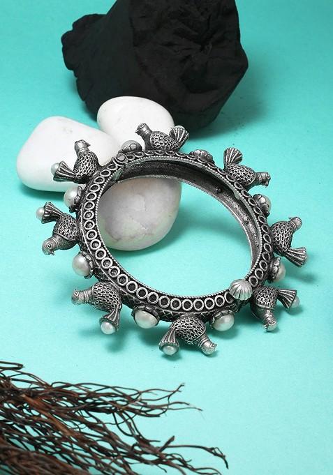 Silver Handcrafted Silver Plated  Bangle