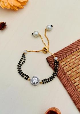 Gold Plated Cubic Zircon American Diamond Mangalsutra