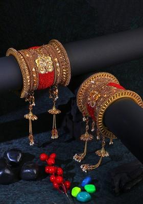 Gold Plain Gold Plated Bangles (Set Of 2)