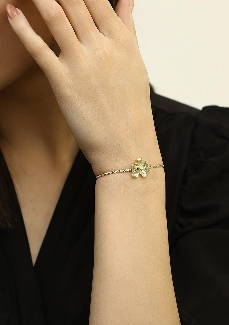 Gold Plain Gold Plated Bracelet