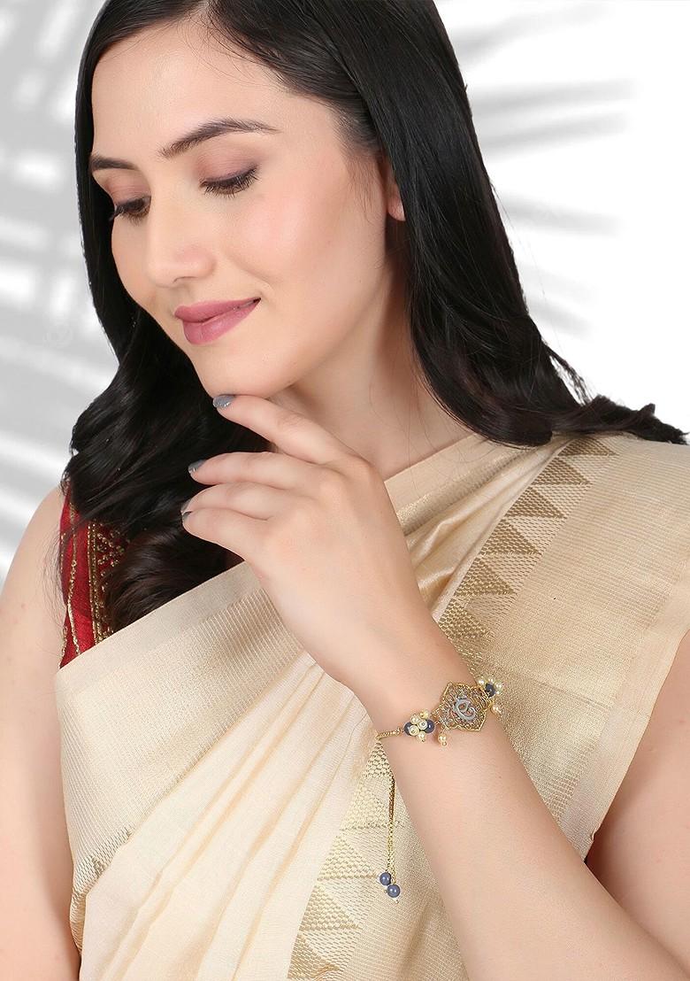 Gold Beaded Gold Plated Bracelet