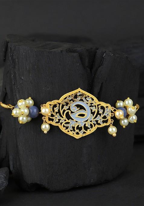 Gold Beaded Gold Plated Bracelet