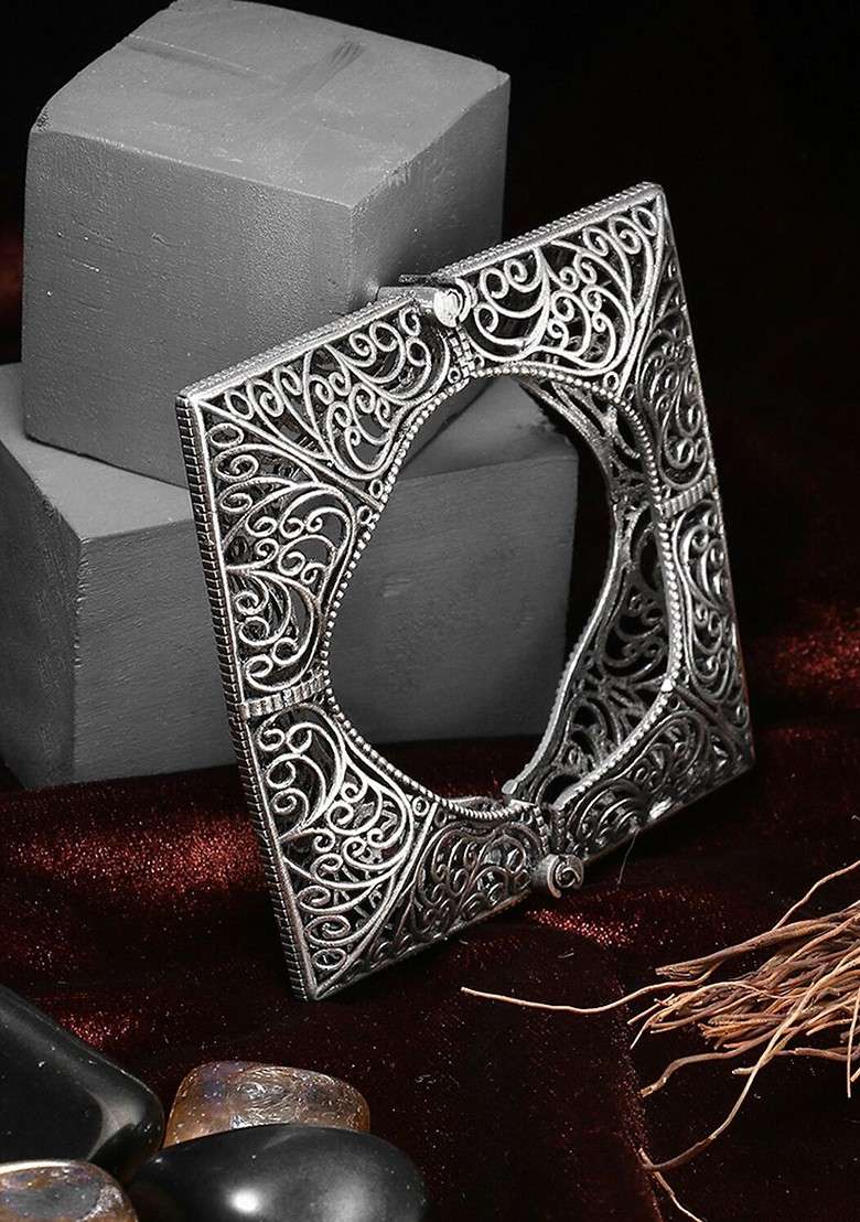 Silver Handcrafted Silver Plated  Bangle - Indya