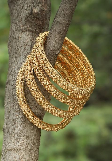 Gold Handcrafted Gold Plated Bangle