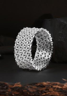 Silver Plain Rhodium Plated Bracelet