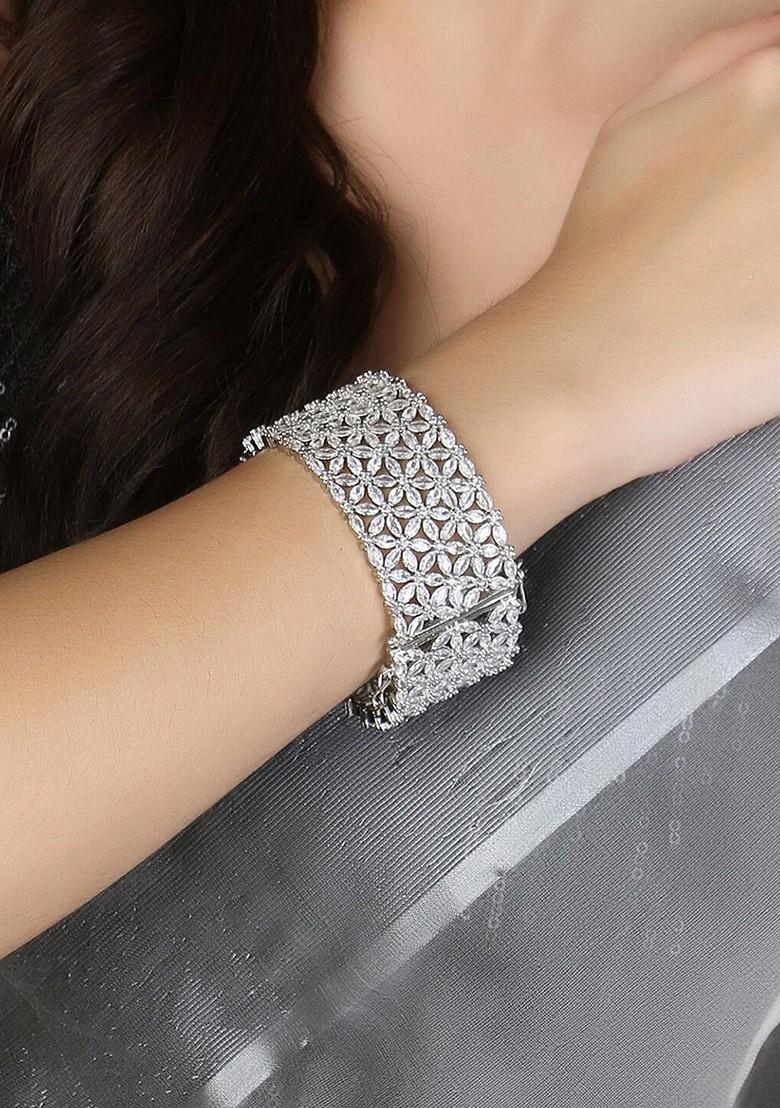 Silver Plain Silver Toned Bracelet