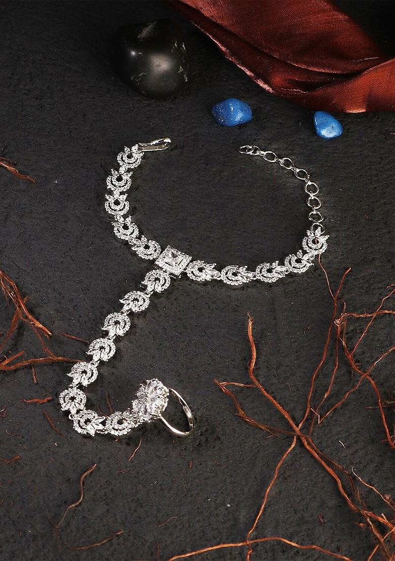 Silver Plain Silver Toned Bracelet