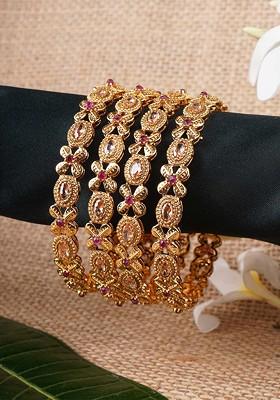 Gold Plain Gold Plated Bangle