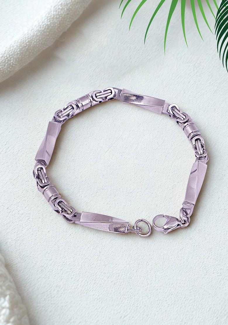 Silver Plain Silver Plated  Bracelet