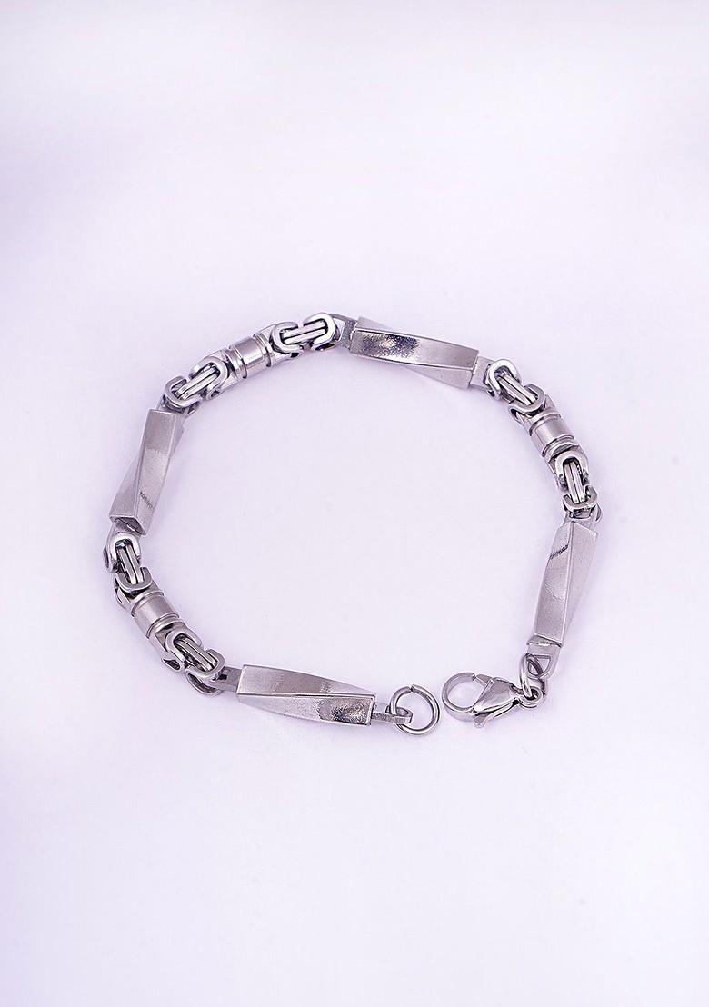 Silver Plain Silver Plated  Bracelet