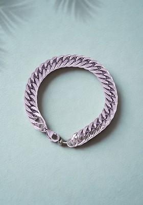 Silver Plain Silver Plated  Bracelet