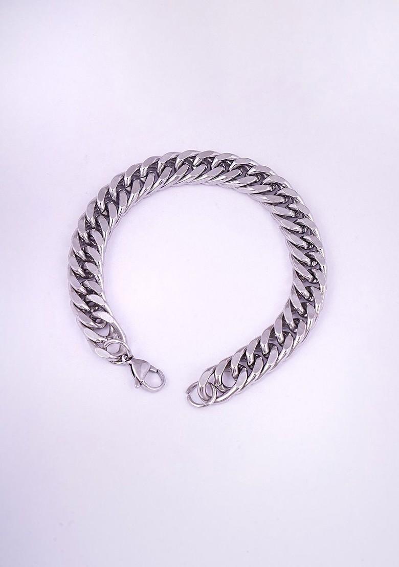 Silver Plain Silver Plated  Bracelet