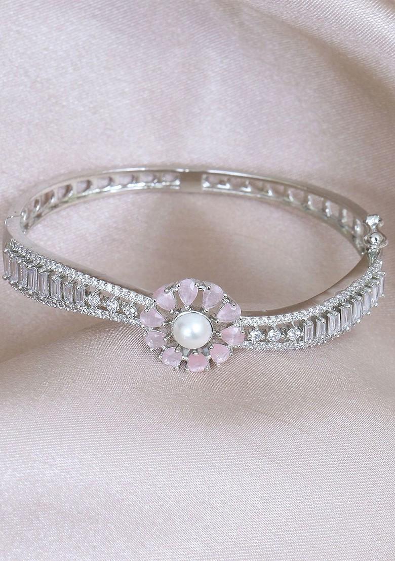 Silver Plain Rhodium Plated Bracelet