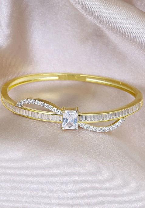 Gold Plain Gold Plated Bracelet