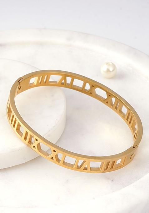 Gold Plain Gold Plated Bracelet
