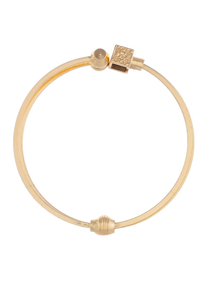 Set Of 2 Gold Plated Mutli Colour Stones Studded Square Shaped Bangles