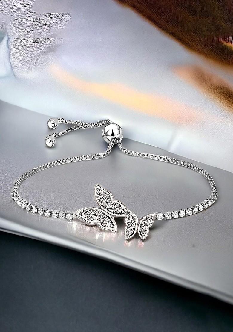 Silver Studded Silver Plated Bracelets
