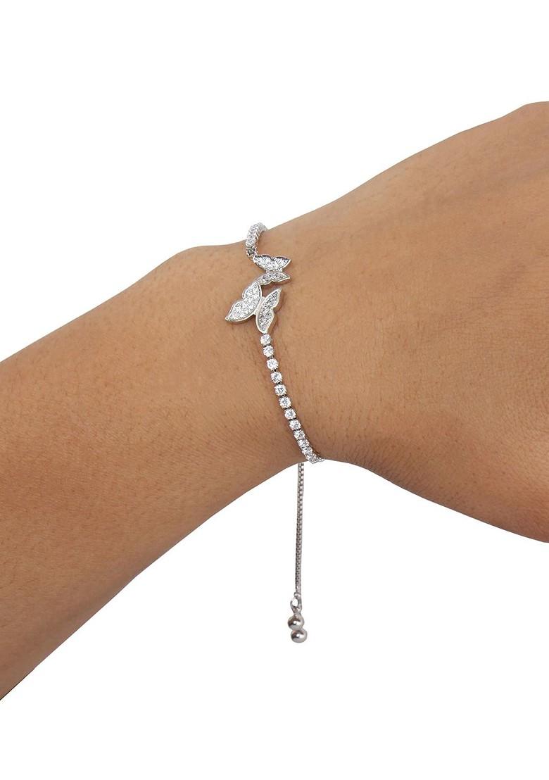 Silver Studded Silver Plated Bracelets