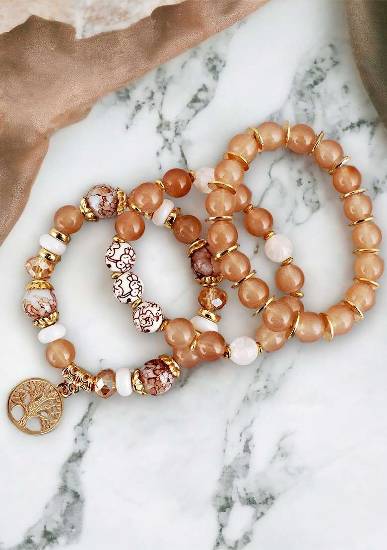 Gold Studs Gold Plated Bracelets - Indya