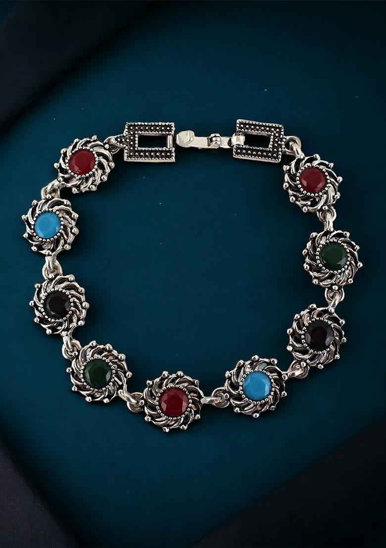 Silver Studs Silver Plated Bracelets