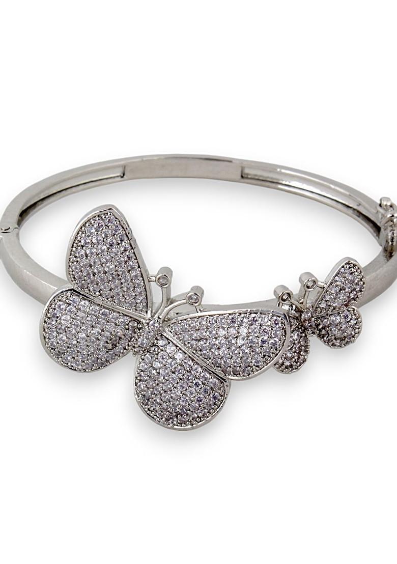 Silver American Diamond Silver Plated Bracelets