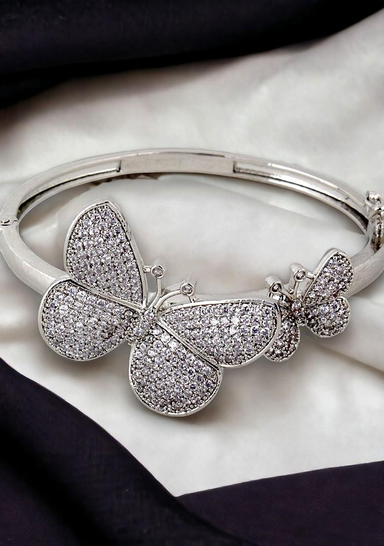 Silver American Diamond Silver Plated Bracelets