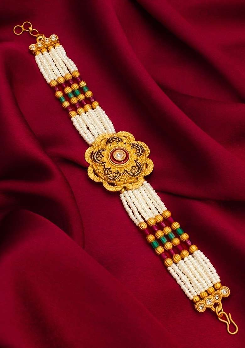 Gold Plated Wraparound Bracelet - Indya