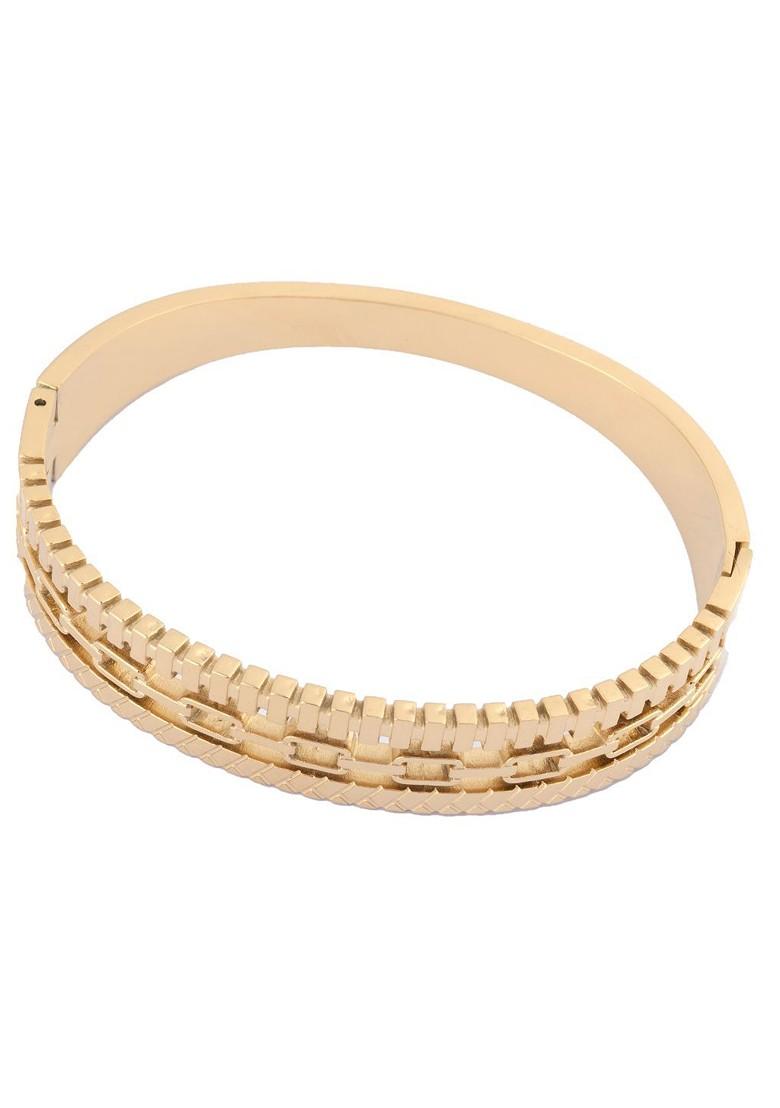 Brass Gold Plated Bangle Style Bracelet