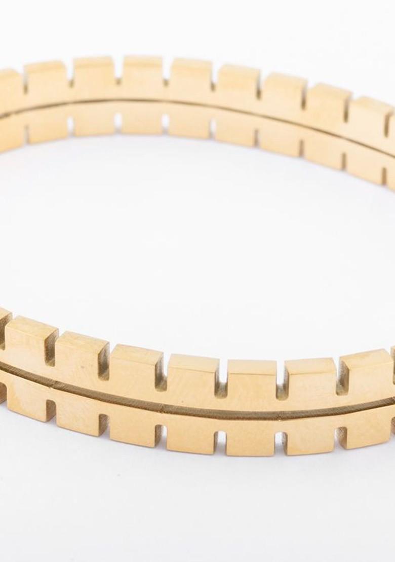 Brass Gold Plated Bangle Style Bracelet