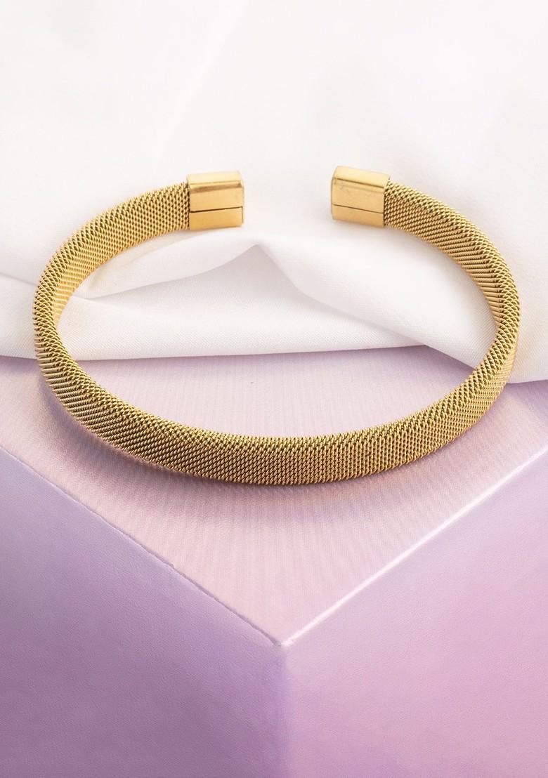 Brass Gold Plated Bangle Style Bracelet