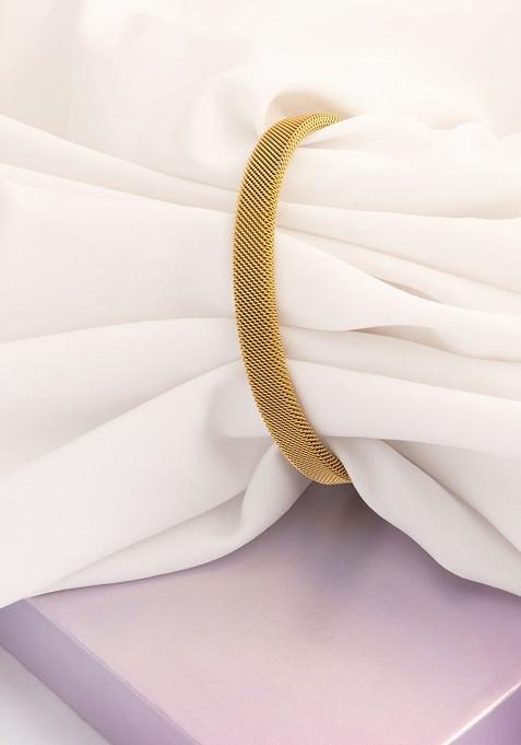 Brass Gold Plated Bangle Style Bracelet