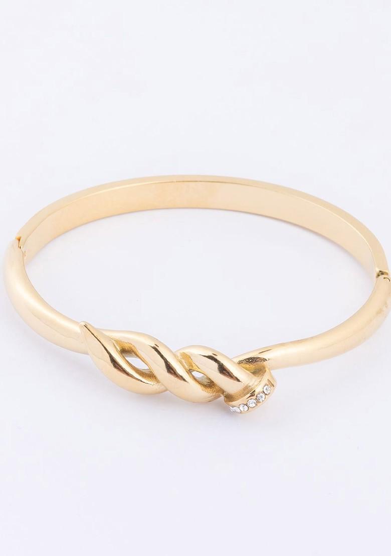 Brass Gold Plated Bangle Style Bracelet