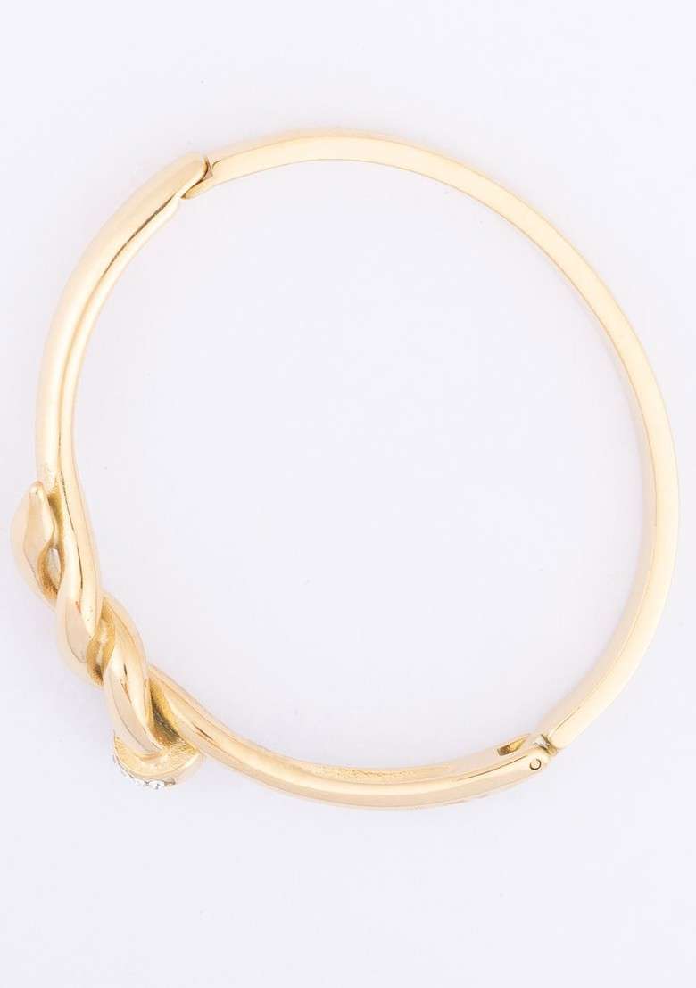 Brass Gold Plated Bangle Style Bracelet - Indya