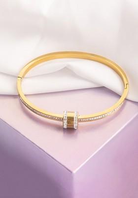Brass Gold Plated Bangle Style Bracelet