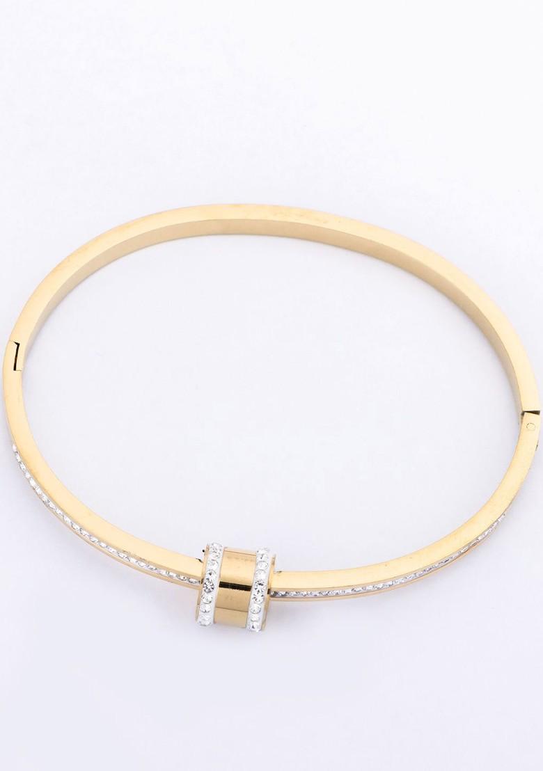 Brass Gold Plated Bangle Style Bracelet