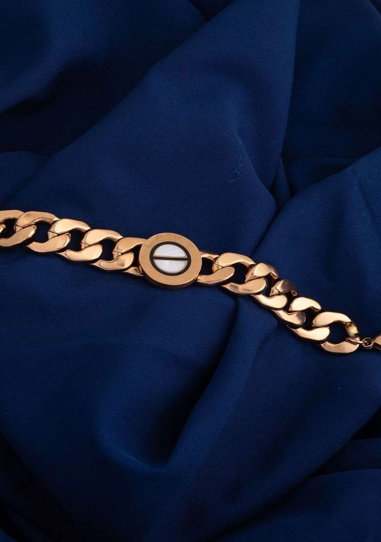 Brass Gold Plated Wraparound Bracelet - Indya