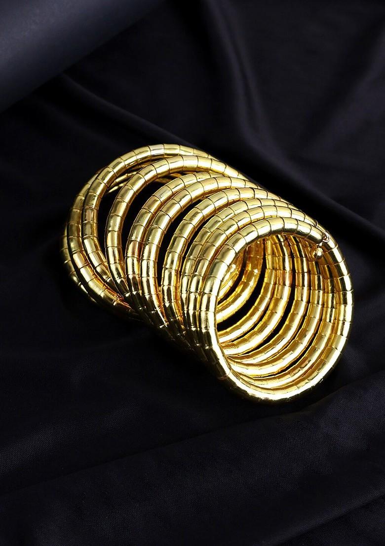 Gold Plated Spiral Bracelet Bangles