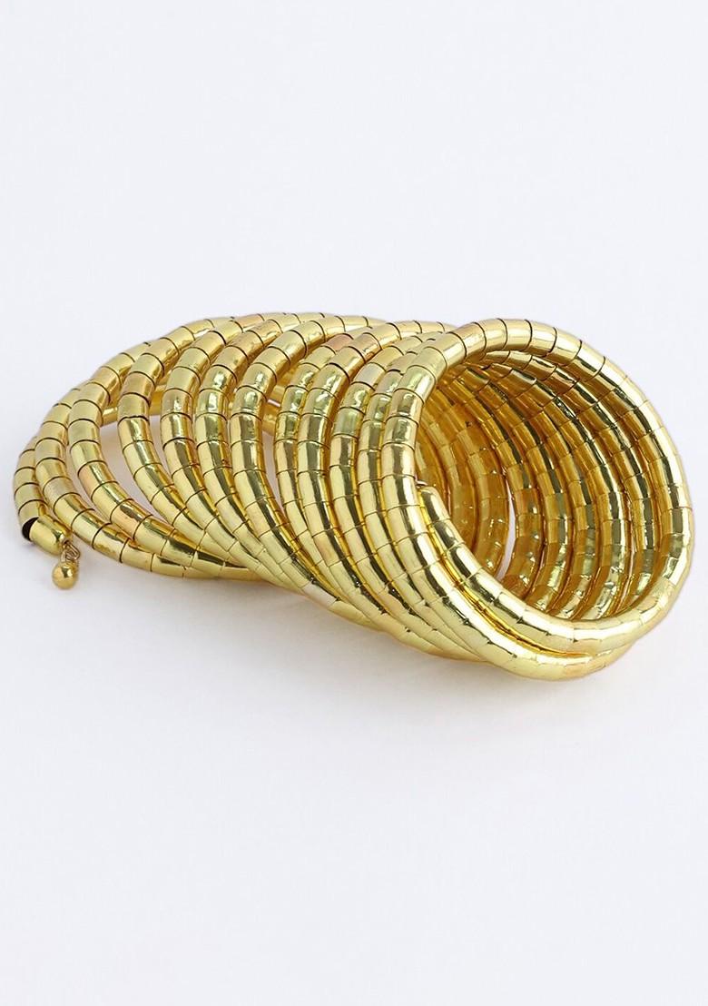 Gold Plated Spiral Bracelet Bangles