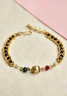 Black Beads Mangalsutra Bracelet