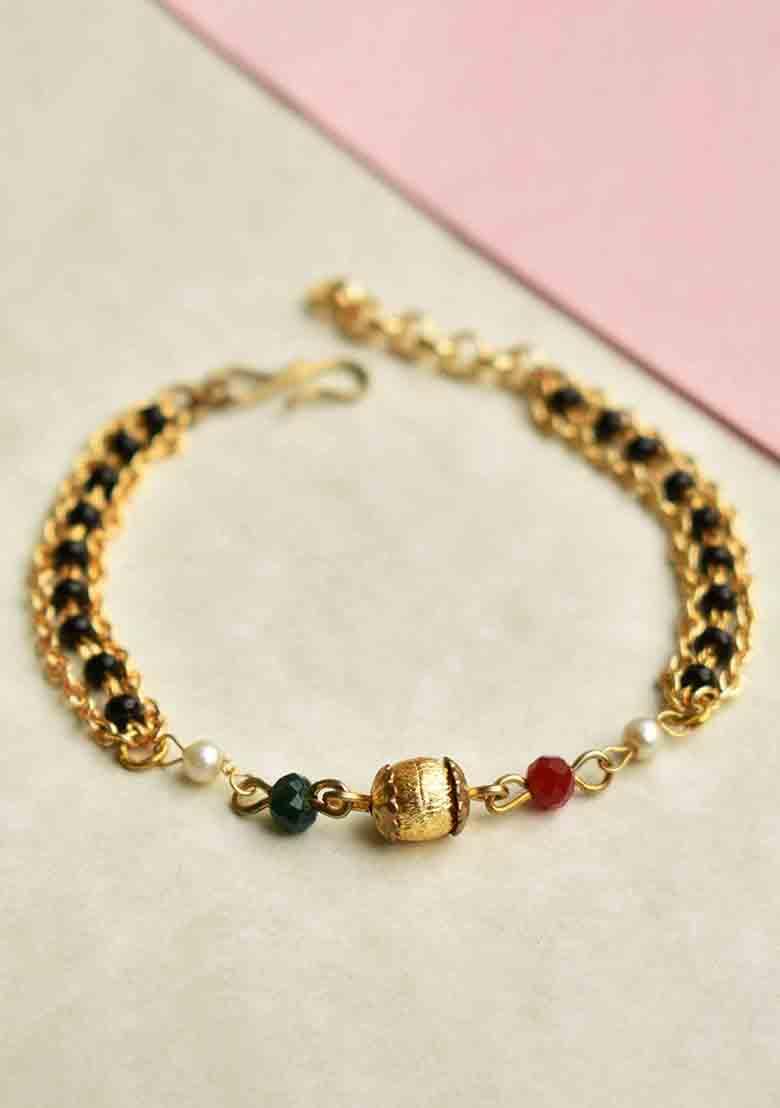 Black Beads Mangalsutra Bracelet