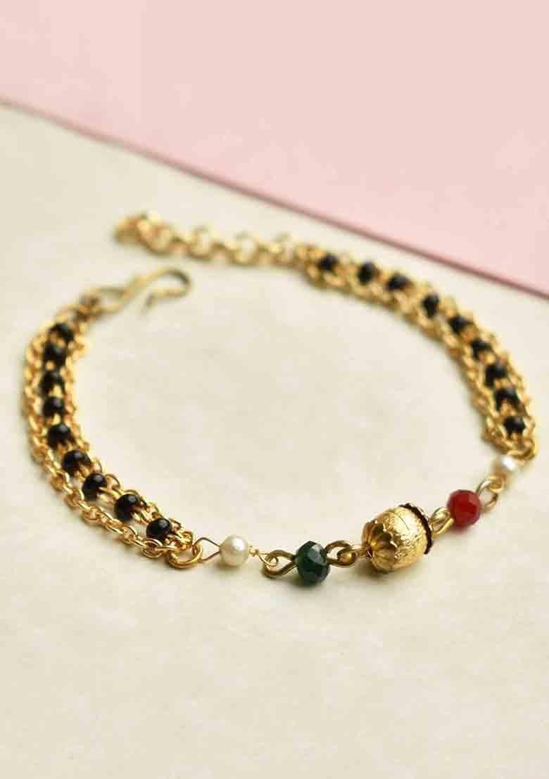 Black Beads Mangalsutra Bracelet